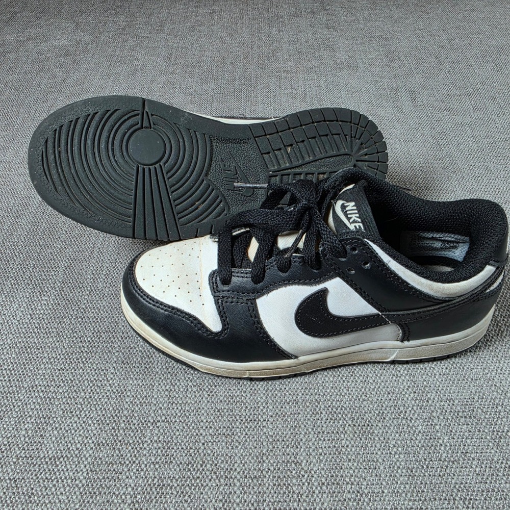 Nike Dunk Low Panda Youth 1.5Y Black White CW1588-100 Retro Basketball Sneakers